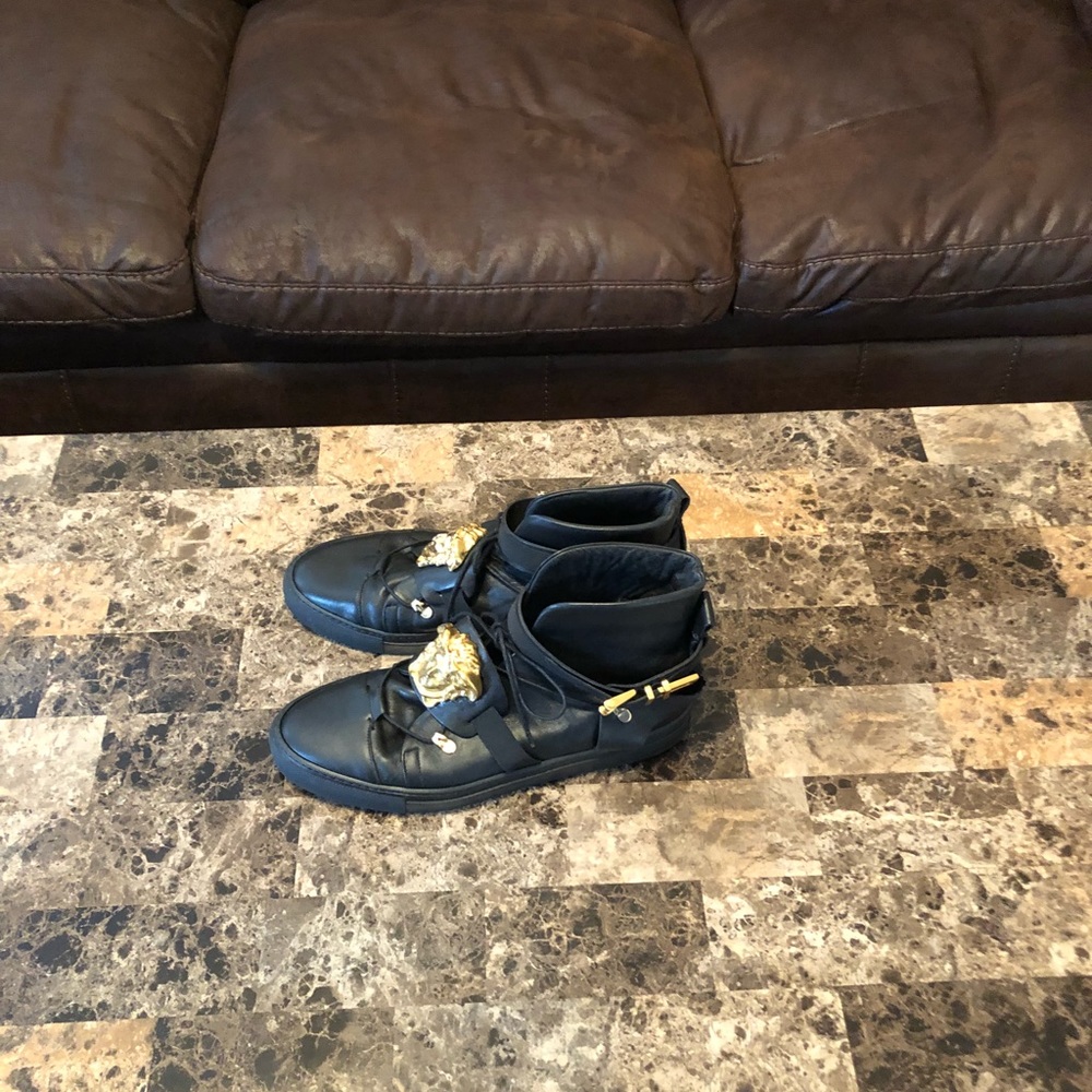 Versace Medusa Belted High Top Sneakers